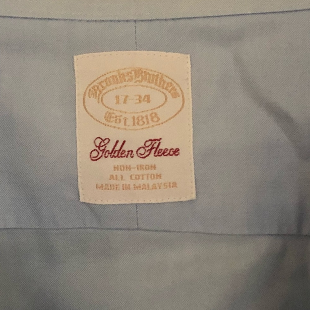 Brooks Brothers Golden Fleece Non Iron 17-34